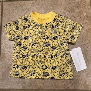 Ralph Lauren Kids Yellow Bear Print Shirt